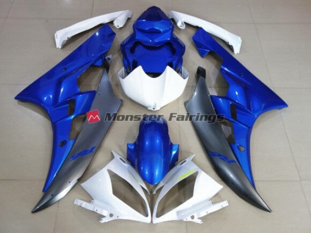 White Blue / Custom Yellow Yamaha R6 Fairings 2006-2007 White Blue / Custom Yellow Yamaha R6 Fairings 2006-2007