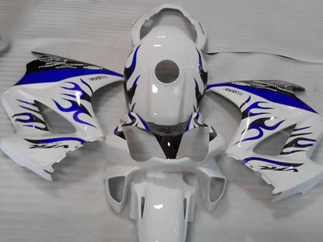 White Blue Flame Honda VFR800 Fairings 2002-2012 White Blue Flame Honda VFR800 Fairings 2002-2012