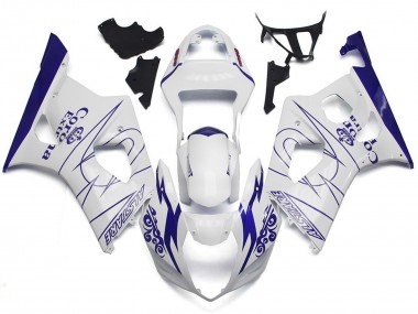 White Corona Custom Style Suzuki GSXR 1000 Fairings 2003-2004