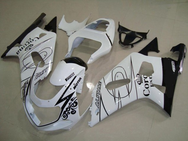 White Corona Suzuki GSXR 600-750 Fairings 2001-2003 White Corona Suzuki GSXR 600-750 Fairings 2001-2003