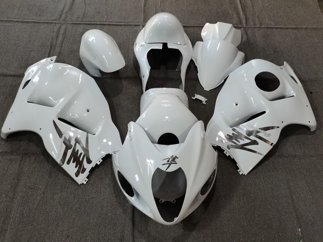 White Gloss OEM Style with Silver Decals Suzuki GSXR 1300 Fairings 1997-2007 White Gloss OEM Style with Silver Decals Suzuki GSXR 1300 Fairings 1997-2007