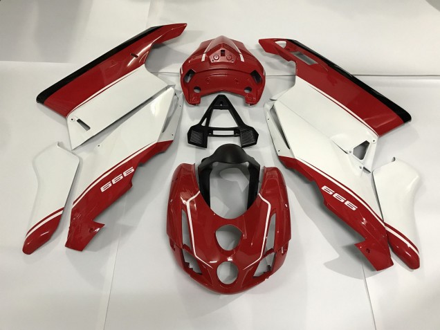 White Red and Black Ducati 749 999 Fairings 2003-2004 White Red and Black Ducati 749 999 Fairings 2003-2004