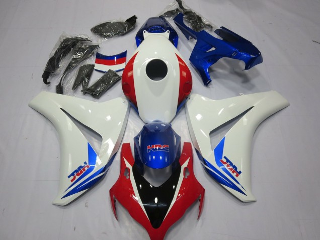 White Red and Blue Honda CBR1000RR Fairings 2008-2011 White Red and Blue Honda CBR1000RR Fairings 2008-2011