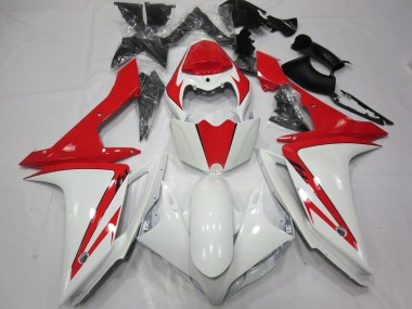 White Red custom Yamaha R1 Fairings 2007-2008