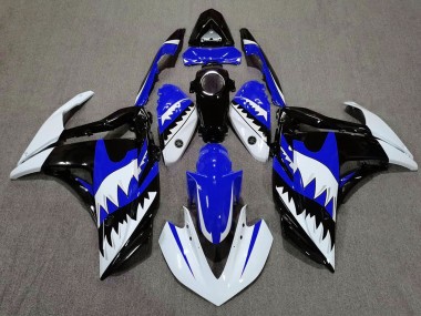 White Shark & Blue Yamaha R3 Fairings 2015-2018