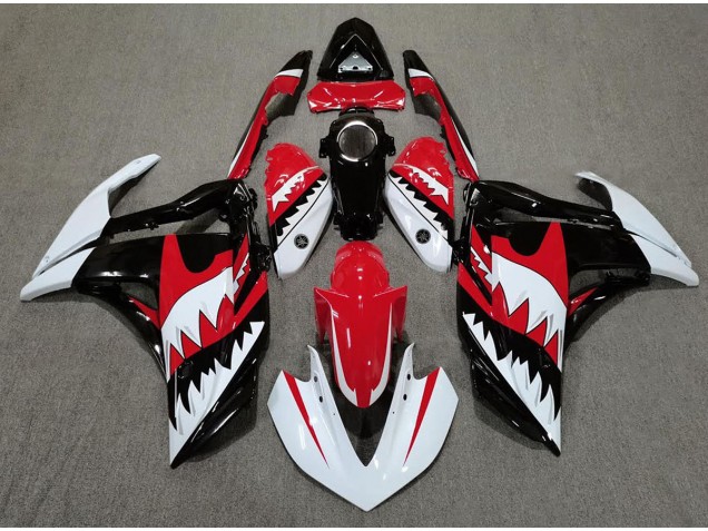 White Shark & Red Yamaha R3 Fairings 2015-2018 White Shark & Red Yamaha R3 Fairings 2015-2018