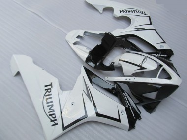 White Silver and Black Triumph Daytona 675 Fairings 2006-2008