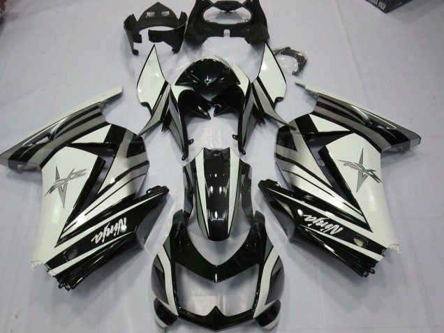 White Silver Star Kawasaki Ninja 250 Fairings 2008-2013 White Silver Star Kawasaki Ninja 250 Fairings 2008-2013