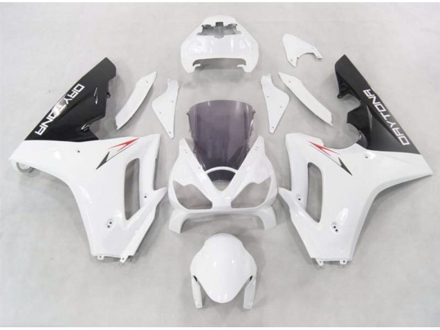 White w Black lowers Triumph Daytona 675 Fairings 2006-2008 White w Black lowers Triumph Daytona 675 Fairings 2006-2008