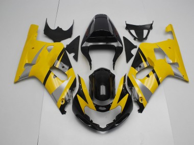 Yellow and Black Suzuki GSXR 600-750 Fairings 2001-2003