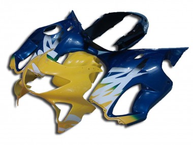 Yellow and Blue Honda CBR600 F4 Fairings 1999-2000
