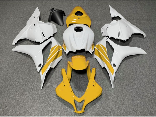 Yellow and White Side Stripe Honda CBR600RR Fairings 2009-2012 Yellow and White Side Stripe Honda CBR600RR Fairings 2009-2012