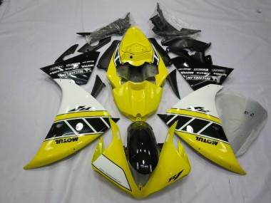 Yellow And White Yamaha R1 Fairings 2013-2014