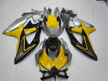Yellow Black Suzuki GSXR 600-750 Fairings 2008-2010