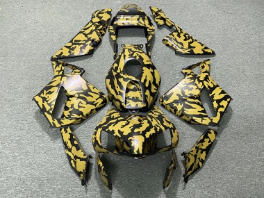 Yellow Camo Honda CBR600RR Fairings 2003-2004