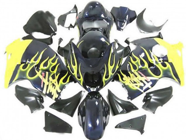 Yellow Flame Suzuki GSXR 1300 Fairings 1997-2007 Yellow Flame Suzuki GSXR 1300 Fairings 1997-2007