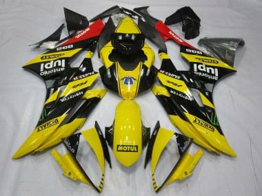 Yellow Motul Yamaha R6 Fairings 2006-2007