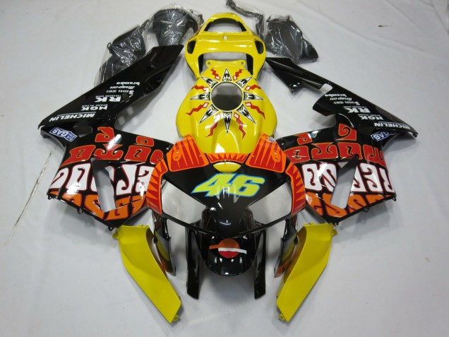 Yellow Rossi Honda CBR600RR Fairings 2005-2006 Yellow Rossi Honda CBR600RR Fairings 2005-2006